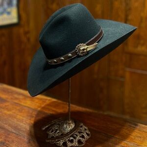 NEW Stetson Broken Bow Black Buffalo 4X Felt Cowboy Hat Size 7 1/2
